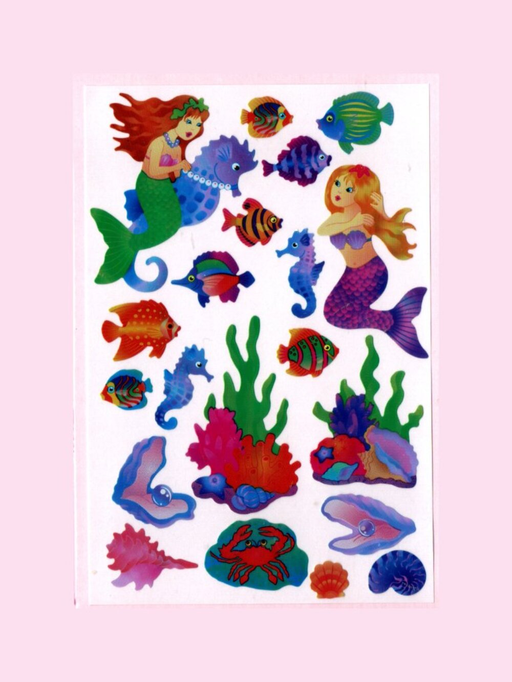 Sandylion Pearlized Mermaid Under the Sea Stickers New Backing